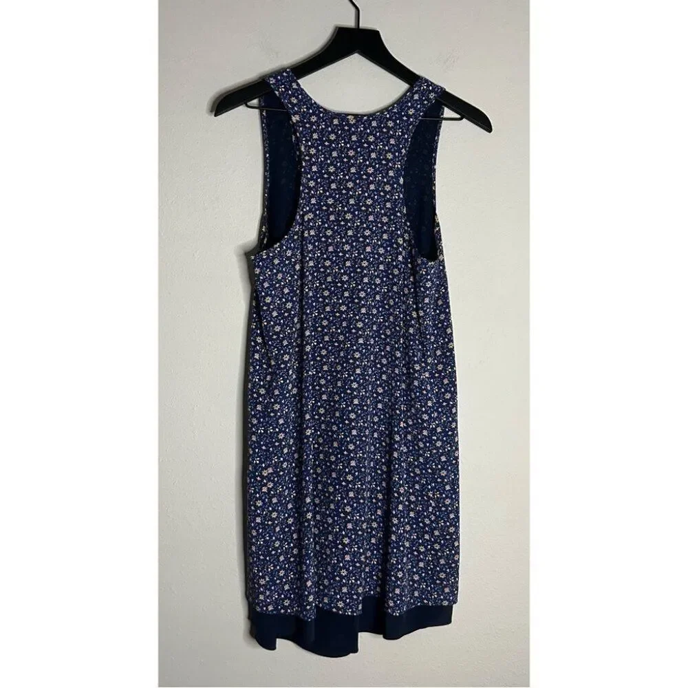 Tory Burch Sydney Dress in Blue Wild Pansy Floral Print